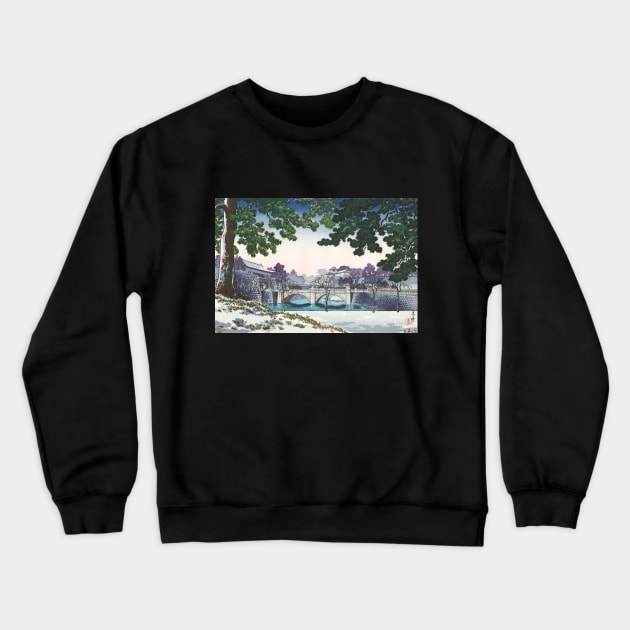 Nijubashi Bridge by Tsuchiya Koitsu Crewneck Sweatshirt by Takeda_Art